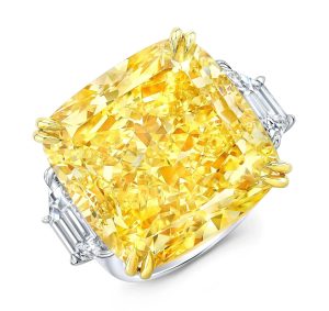 vividly bright-yellow fancy colour diamond