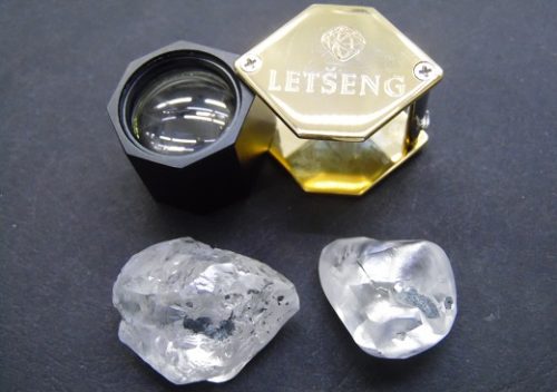 Gem Diamonds 101 Carat and 71 Carat Rough Diamonds