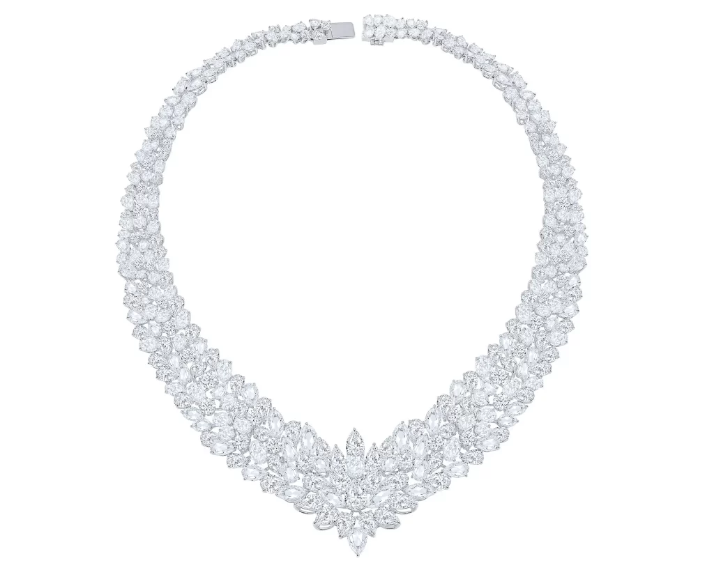 Harakh Mehta created a three-piece, 150-carat diamond set to celebrate the store’s big anniversary.