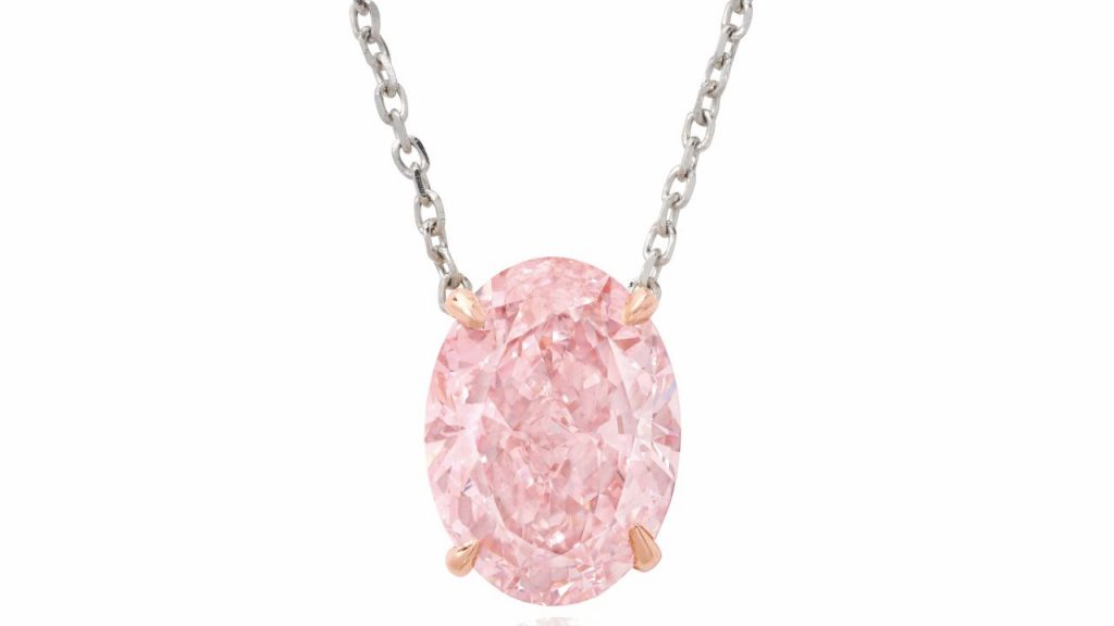 Pink diamond necklace 