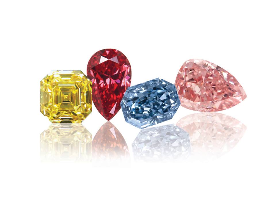 Only one in 10,000 diamonds found are coloured, according to the Gemological Institute of America.