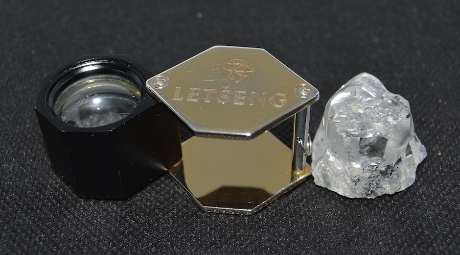 The 118.74 carats diamond recovered in late April.