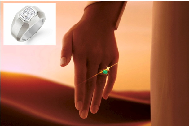 Diamond Ring that Flashes Color Smartphone Alerts