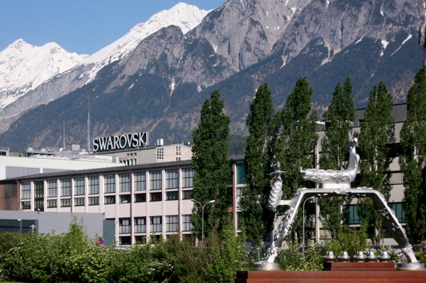 WATTENS, AUSTRIA - 07 May 2009: Swarovski Corporation headquarter. Company is traditional producer cut crystal and was founded by in 1895.