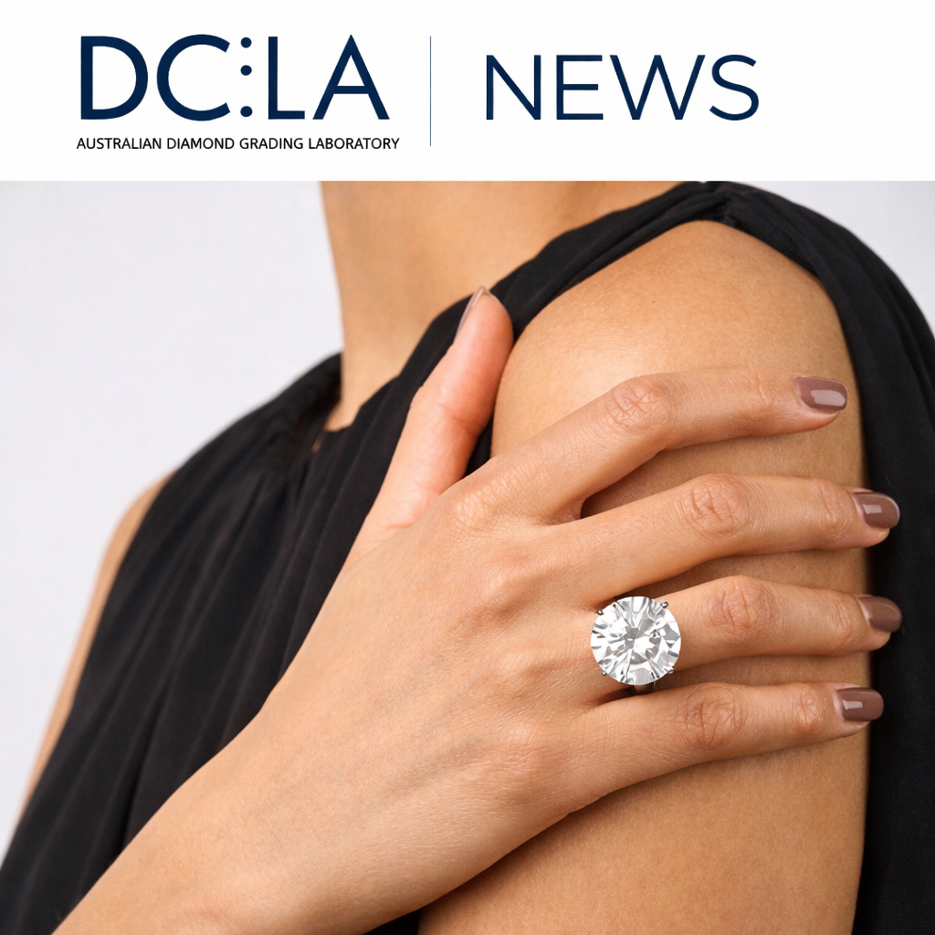 26.36 carat round brilliant-cut white diamond