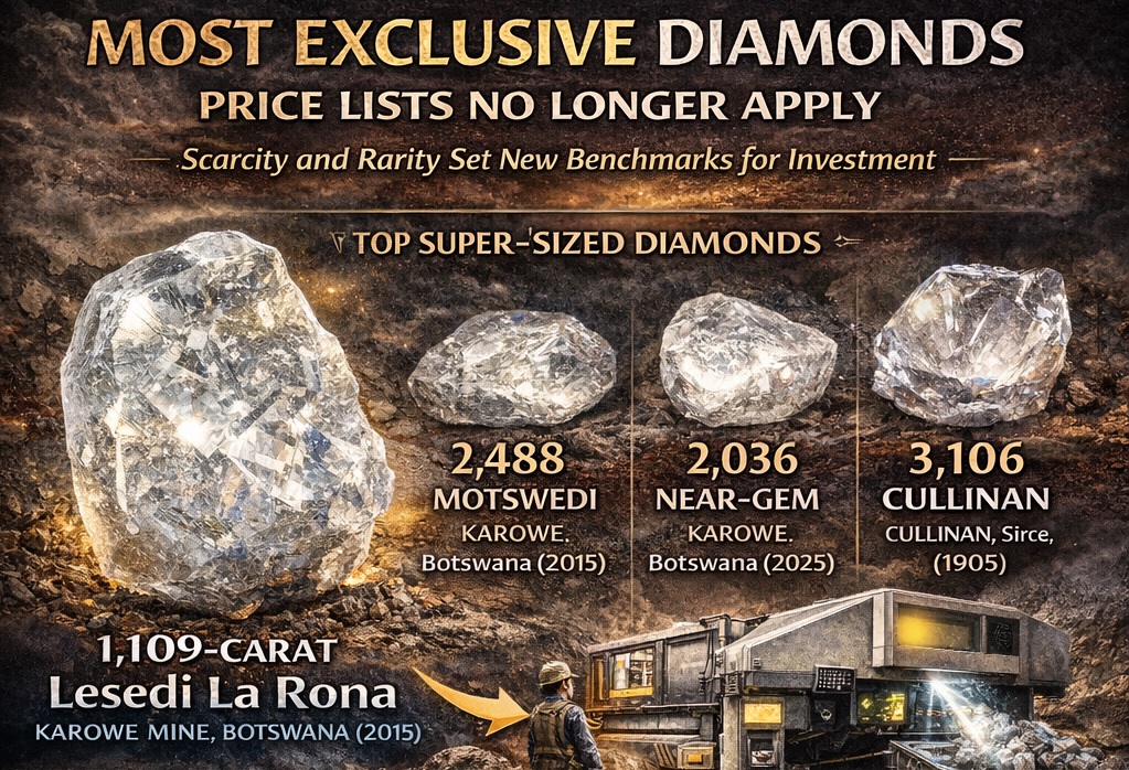 Exclusive diamonds and record auction prices