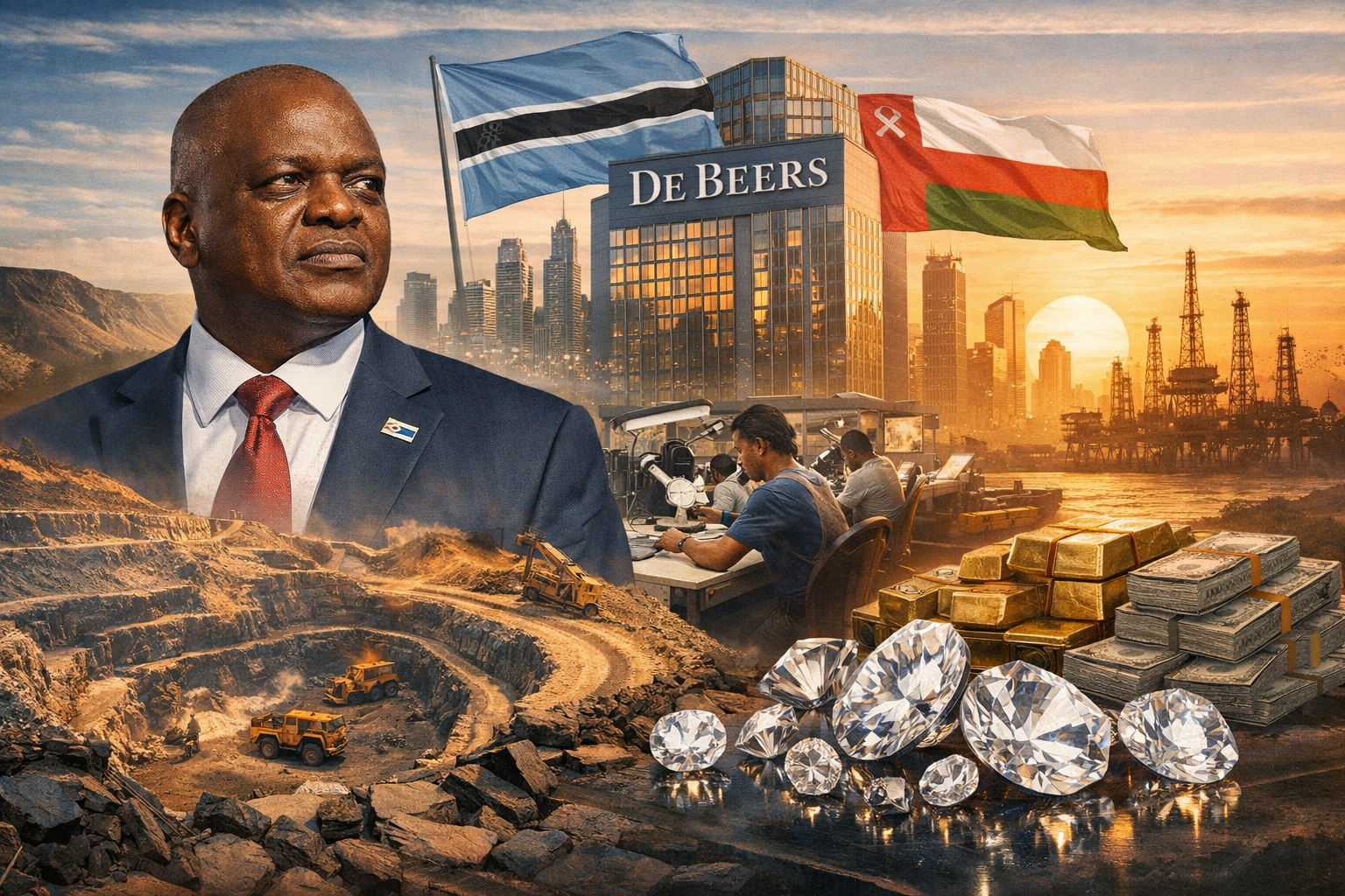 Botswana’s President Challenges De Beers for Greater Control of the Diamond Industry