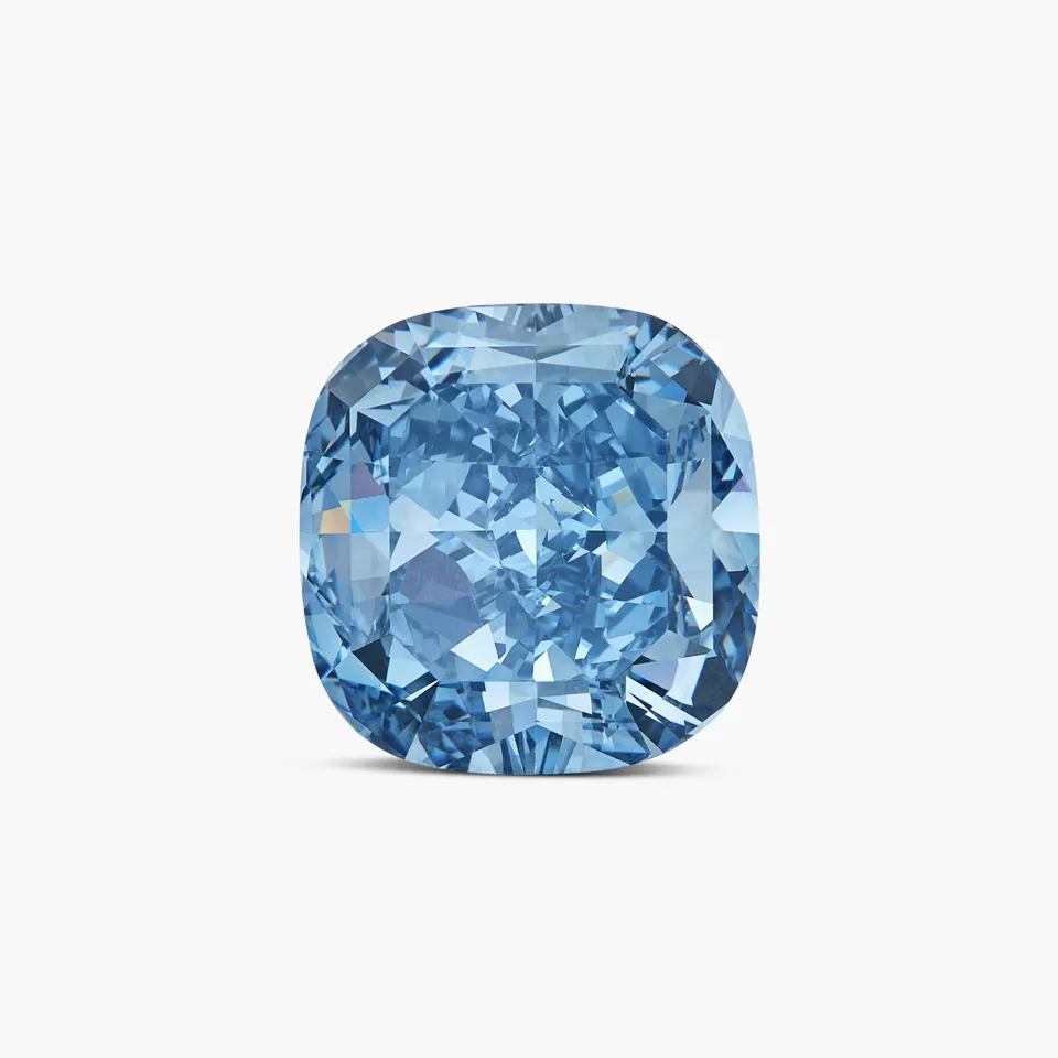 A rare 6.03 carat fancy vivid blue internally flawless diamond