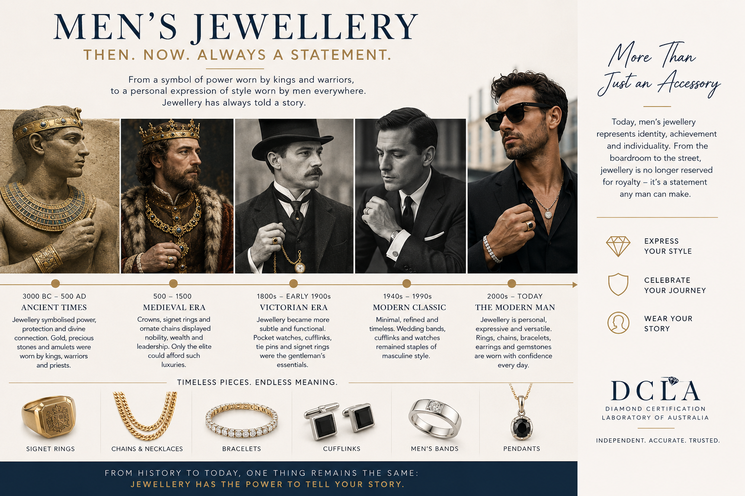 For thousands of years, jewellery has been a symbol of power, wealth, achievement and identity.