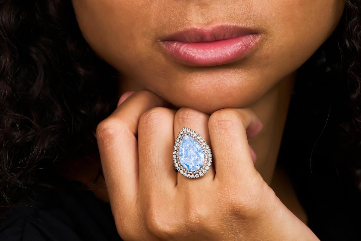 An exceptionally rare 8.03-carat blue diamond is expected to attract significant attention when it goes to auction in London
