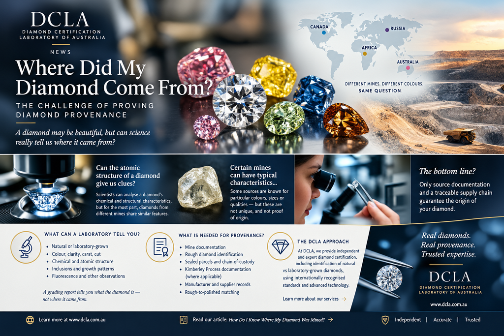 How can you prove the provenance of a polished diamond?