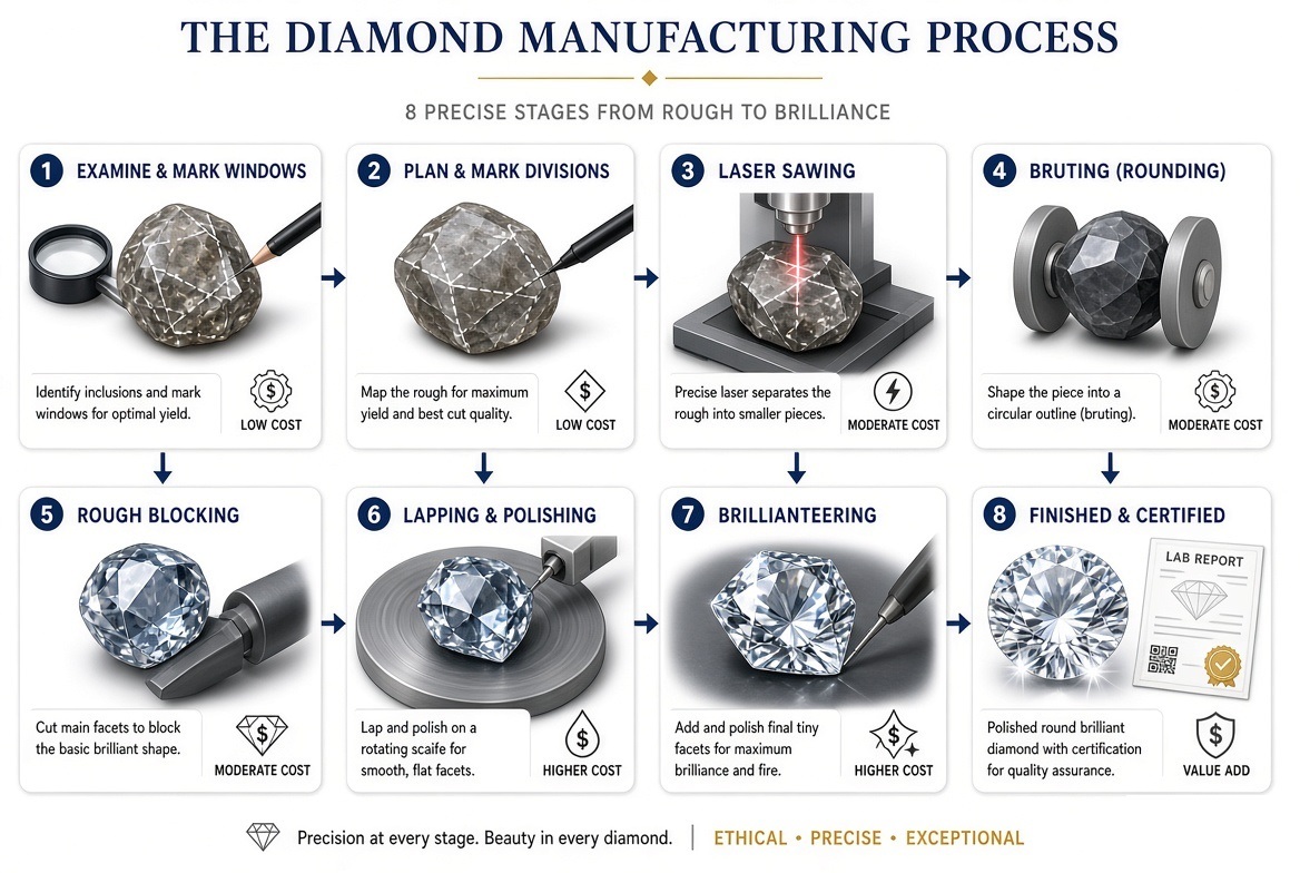 Diamond Manufacturing Process & Indicative Cost